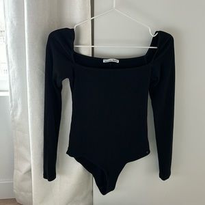 Reformation Gaia Bodysuit // Ribbed Long Sleeve Bodysuit